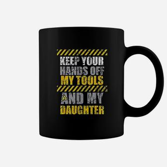 Mechanic Dad Gift Hands Off Daughter Protective Father Coffee Mug - Seseable