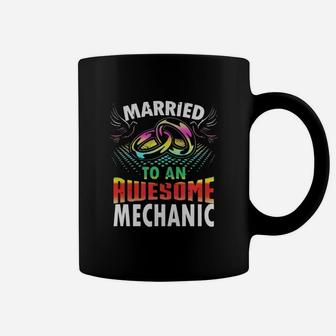 Mechanic Mechanic Tshirt Married Awesome Mechanic Coffee Mug - Seseable