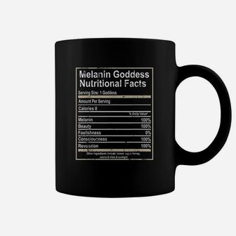 Melanin Goddess Nutritional Facts Black History Coffee Mug - Seseable