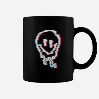 Melted Smiling Face Illusion Psychedelic Trippy Coffee Mug - Seseable