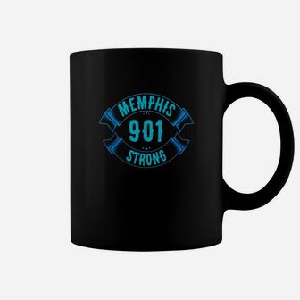 Memphis 901 Strong T-shirt Distressed Vintage Area Code Tee Coffee Mug - Seseable