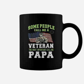Men Grandpa Veteran The Important Call Me Coffee Mug - Seseable