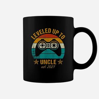 Men Leveled Up To Uncle 2021 Promoted To Uncle Vintage Gamer Coffee Mug - Seseable