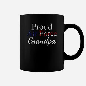 Mens Air Force Papa Gif Proud Us Flag Airman Grandpa Coffee Mug - Seseable