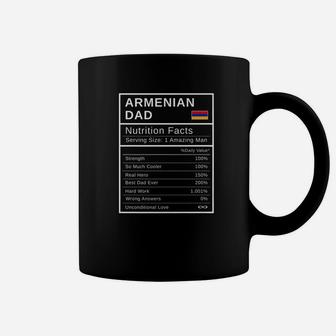 Mens Armenian Dad Nutrition Facts Fathers Day Hero Gift Coffee Mug - Seseable