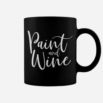 Mens Artist Art Teacher Student Gift Funny Paint And Wine Coffee Mug - Seseable