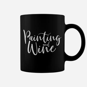Mens Artist Art Teacher Student Gift Painting And Wine Coffee Mug - Seseable