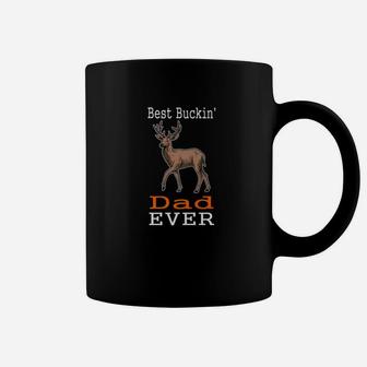 Mens Best Buckin Dad Ever Deer Hunting Funny Theme Gift Coffee Mug - Seseable