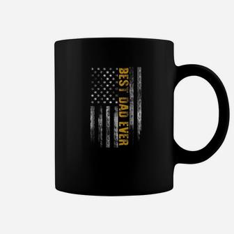 Mens Best Dad Ever American Flag Fathers Day Gifts Coffee Mug - Seseable