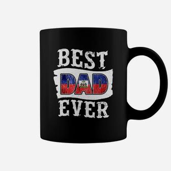 Mens Best Dad Ever Father Day Haitian Flag H Coffee Mug - Seseable