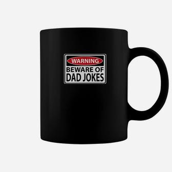 Mens Beware Of Dad Jokes Funny Fathers Day Coffee Mug - Seseable