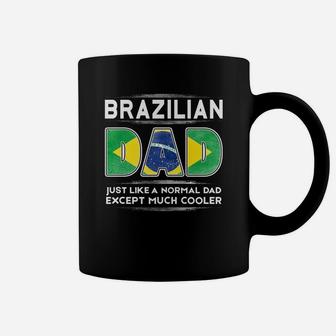Mens Brazil Brazilian Dad Is Cooler Promoted To Daddy Coffee Mug - Seseable