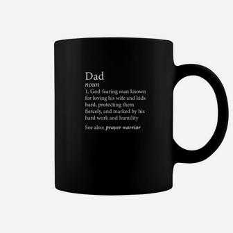 Mens Christian Dad Definition Fathers Day Shirt Coffee Mug - Seseable