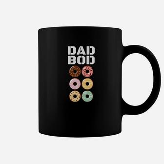 Mens Dad Bod Funny Donut Six Pack Abs Fathers Day Premium Coffee Mug - Seseable
