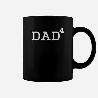 Mens Dad To The Fourth Power Dad Of 4 Kids To The 4th Power Coffee Mug - Seseable