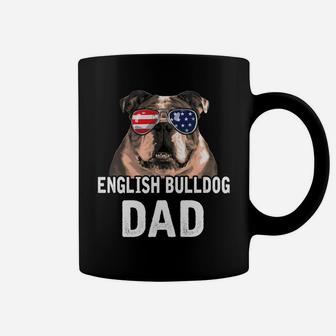 Mens English Bulldog Dad Fathers Day Gifts 4th Of July Coffee Mug - Seseable