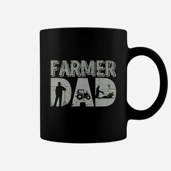 Mens Farmer Dad Shirt Farm Farming Fathers Day Gift Tractor Coffee Mug - Seseable