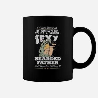 Mens Father Bearded Beard Dad, dad birthday gifts Coffee Mug - Seseable