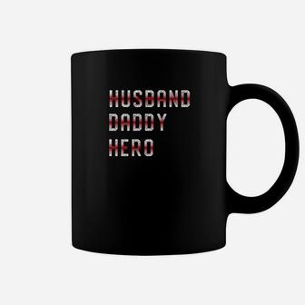 Mens Fireman Husband Daddy Hero Shirt Firefigher Fathers Day Gift Coffee Mug - Seseable