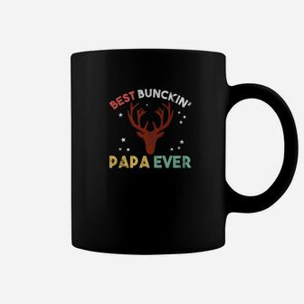 Mens Funny Best Buckin Papa Ever Christmas Coffee Mug - Seseable