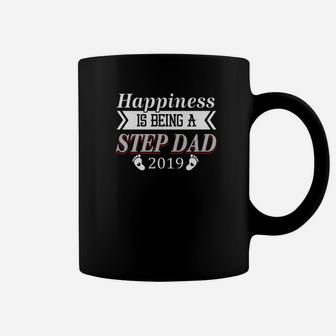 Mens Happiness Is Being A Step Dad For Fathers Day Gifts Premium Coffee Mug - Seseable