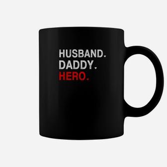 Mens Husband Daddy Protector Hero Cool Fathers Day Gift Coffee Mug - Seseable