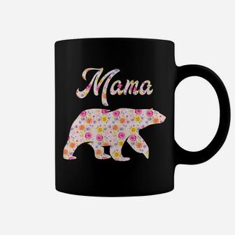 Mens Mama Bear Floral Mama Bear Awesome Gift For Mom Coffee Mug - Seseable