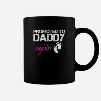Mens Mens Mens Promoted To Daddy Est New Daughter Again Coffee Mug - Seseable