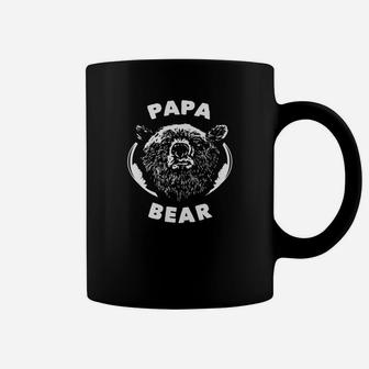 Mens Mens Papa Bear Camping Fathers Coffee Mug - Seseable