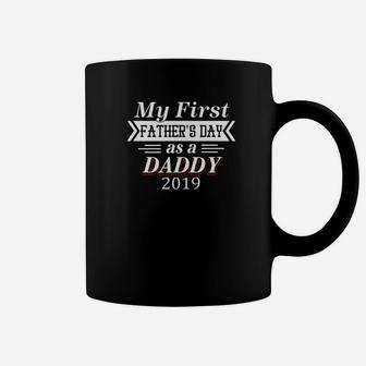 Mens My First Fathers Day As A Daddy For Fathers Day Premium Coffee Mug - Seseable