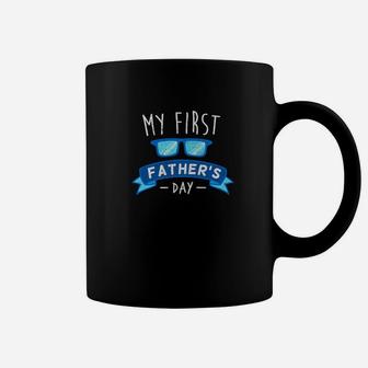 Mens My First Fathers Day Funny Fathers Daddy Gift Premium Coffee Mug - Seseable