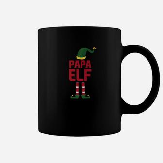 Mens Papa Elf Christmas Dad Matching Pajama Coffee Mug - Seseable