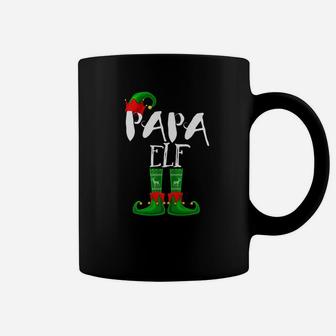 Mens Papa Elf Matching Family Christmas Pajama Shirt Gift Men Coffee Mug - Seseable