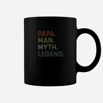 Mens Papa Man Myth Legend Shirt Dad Father Gift Vintage P Coffee Mug - Seseable