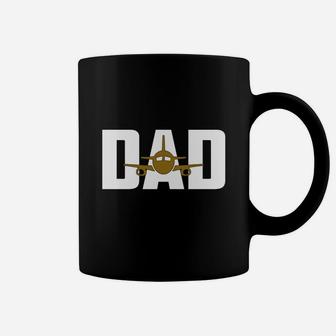 Mens Pilot Dad Airplane Couple Family Father Matching T Shir Coffee Mug - Seseable