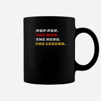 Mens Pop Pop Man Myth Legend Gift For Father Dad Daddy Coffee Mug - Seseable
