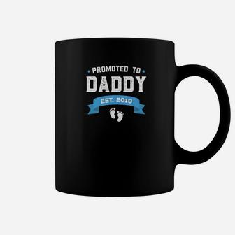 Mens Promoted To Daddy Est 2019 New Dad Gift First Daddy Coffee Mug - Seseable