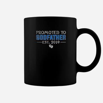 Mens Promoted To Godfather Est 2019 Fathers Day Gifts Coffee Mug - Seseable