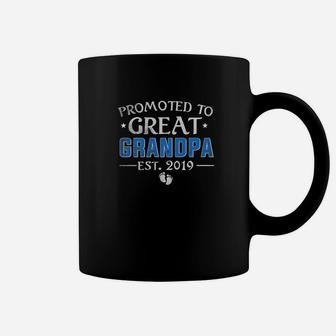 Mens Promoted To Grandpa Est 2019 Fathers Day Gifts 2 Coffee Mug - Seseable