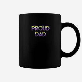 Mens Proud Dad Nonbinary Pride Flag Lgbt Fathers Day Shirt Coffee Mug - Seseable