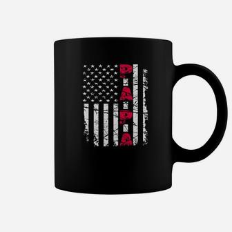 Mens Proud Papa Usa Flag Fathers Day 2019 Gift From Wife Children Premium Coffee Mug - Seseable