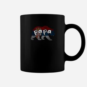 Mens Serbian Papa Bear Matching Gift Coffee Mug - Seseable
