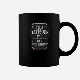 Mens Tattoo Dad Much Cooler Fathers Day Gif Premium Coffee Mug - Seseable