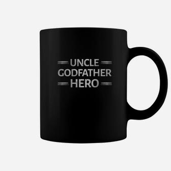Mens Uncle Godfather Hero Fathers Day Gifts For Men Coffee Mug - Seseable