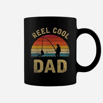Mens Vintage Reel Cool Dad Fish Fishing Shirt Father's Day Gift Coffee Mug - Seseable