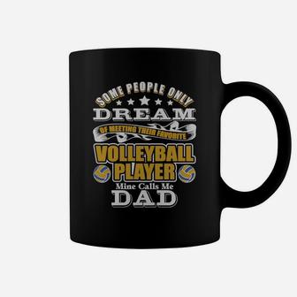 Men's Volleyball T-shirt Proud Volleyball Dad T-shirt Coffee Mug - Seseable