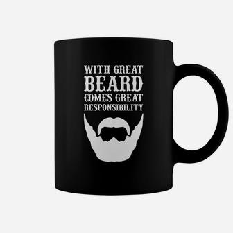 Men's With Great Beard Comes Responsibility - T-shirt Tee Apparel Coffee Mug - Seseable