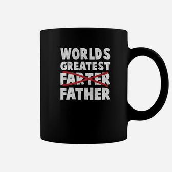 Mens Worlds Greatest Farter Father Shirt Fathers Day Gift Premium Coffee Mug - Seseable