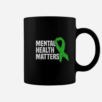 Mental Health Matters Green Ribbon Mental Health Coffee Mug - Seseable