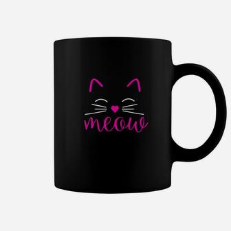 Meow Cute Cat Face Funny Costume For Cat Lovers Coffee Mug - Seseable